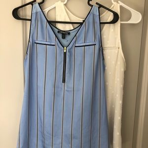 2 Zipper Work Tank Tops by Express Size Small